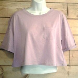 Bozzolo | Mauve Crop Top Elbow Length Sleeve L